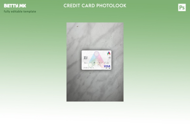 модерен стил Монголија Arig Bank виза електронска картичка photolook преден шабл